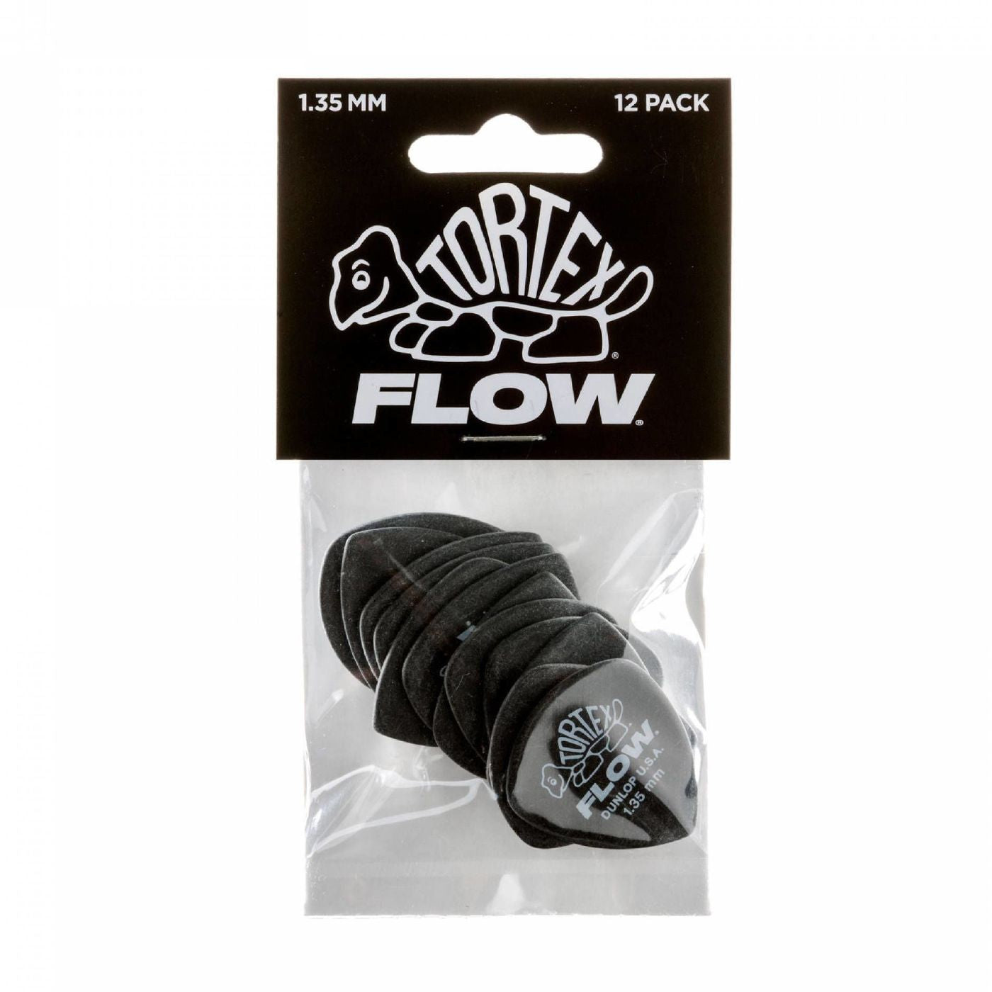 Jim Dunlop 1.35mm Tortex Flow Guitar Pick Player Pack (12 in a pack)