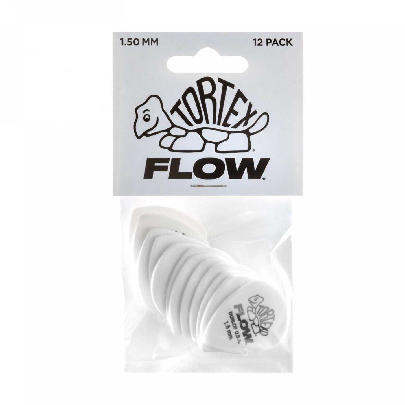 Jim Dunlop 1.5mm Tortex Flow Guitar Pick Player Pack (12 in a pack)