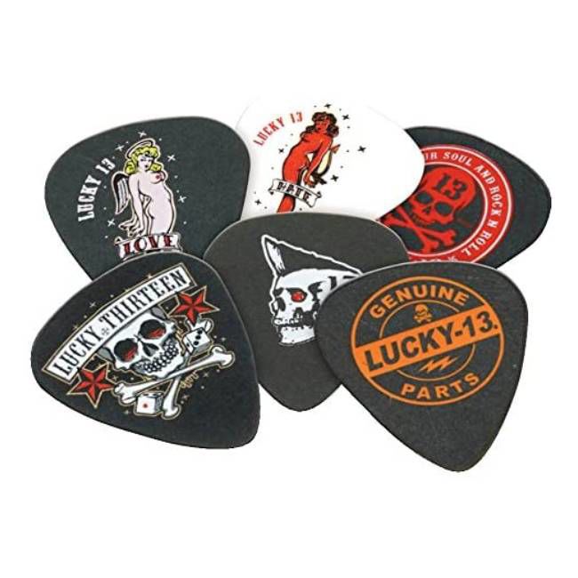Jim Dunlop .60mm Lucky 13 Guitar Pick Player Pack (6 in a pack)
