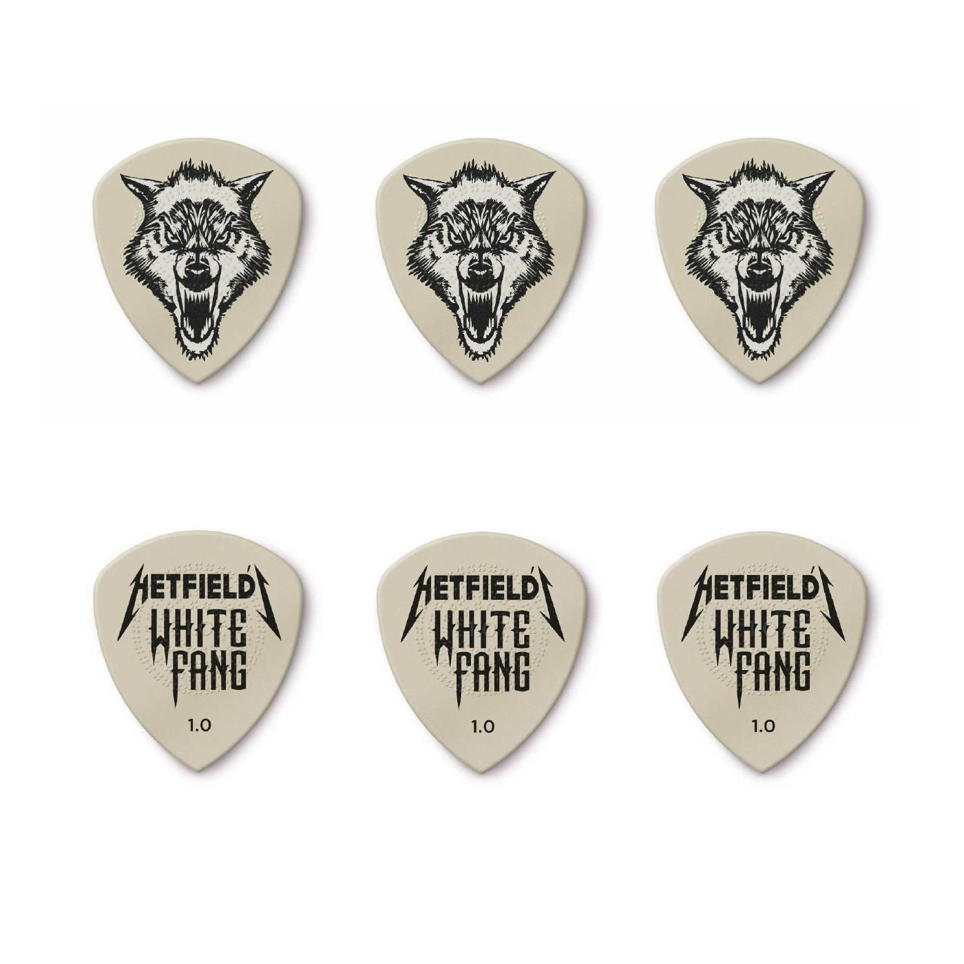 Jim Dunlop JPWF10 James Hetfield White Fang 1.0mm Guitar Pick Player Pack (6 in a pack)