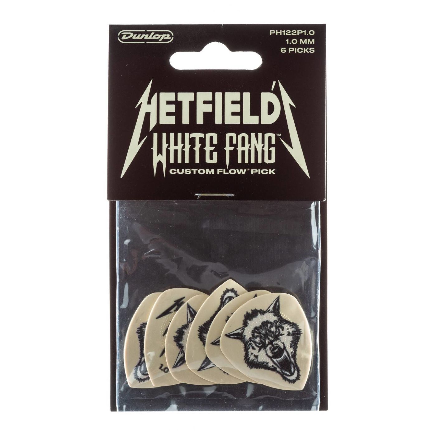 Jim Dunlop James Hetfield White Fang .73mm Guitar Pick Pack Of 6