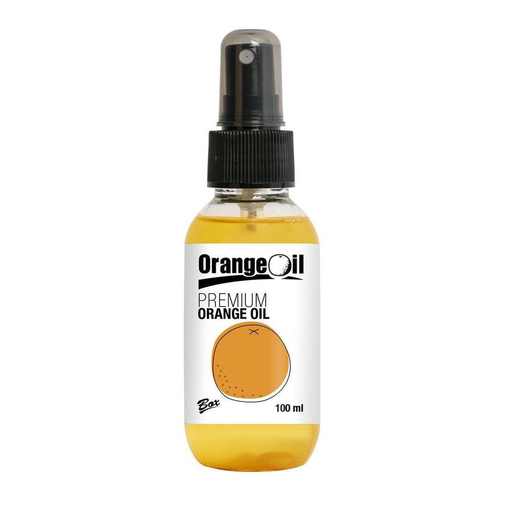 KwikFret Orange Oil guitar accessory in a 100ml bottle, used for cleaning and conditioning guitar fretboards.