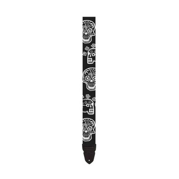 LM LMP4CD 2inch Poly Seatbelt Type Guitar Strap in White Cinco D