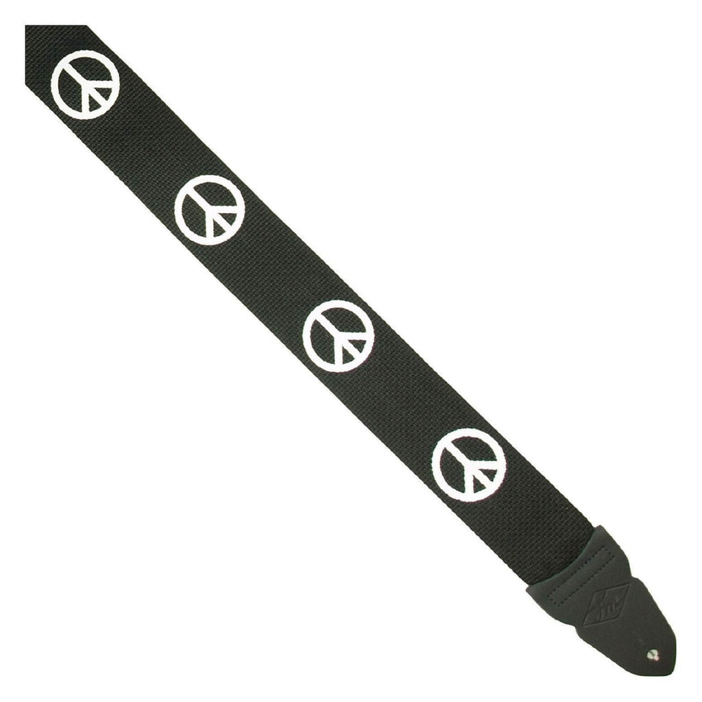 LM LMP4PC 2inch Poly Seatbelt Type Guitar Strap in Peace Design