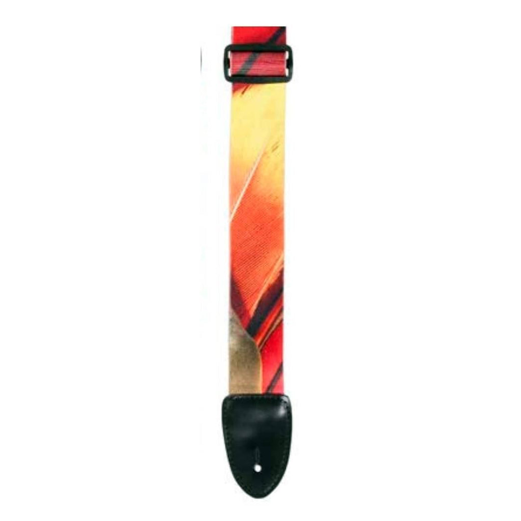 XTR LS109 2inch Seatbelt Style Feathers Guitar Strap