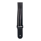 XTR LS300 Poly Web Ukulele Strap in Black and Grey Stripes