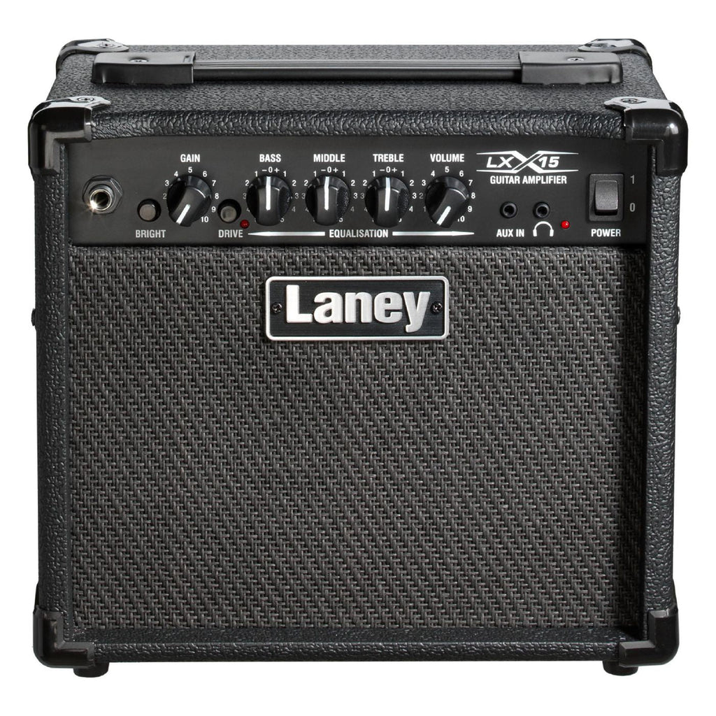 Laney LX15 Guitar Combo Electric Guitar Amplifier with 2x 5in Speaker in Black (15w)