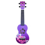 Mahalo Designer Hibiscus Ukulele Purple Burst