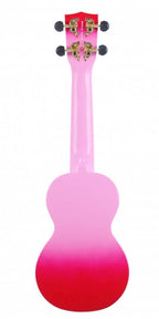 Mahalo MD1HBRDB Designer Hibiscus Soprano Ukulele in Pink Burst