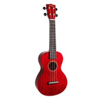 Mahalo Hano Series Concert Ukulele - Transparent Wine Red