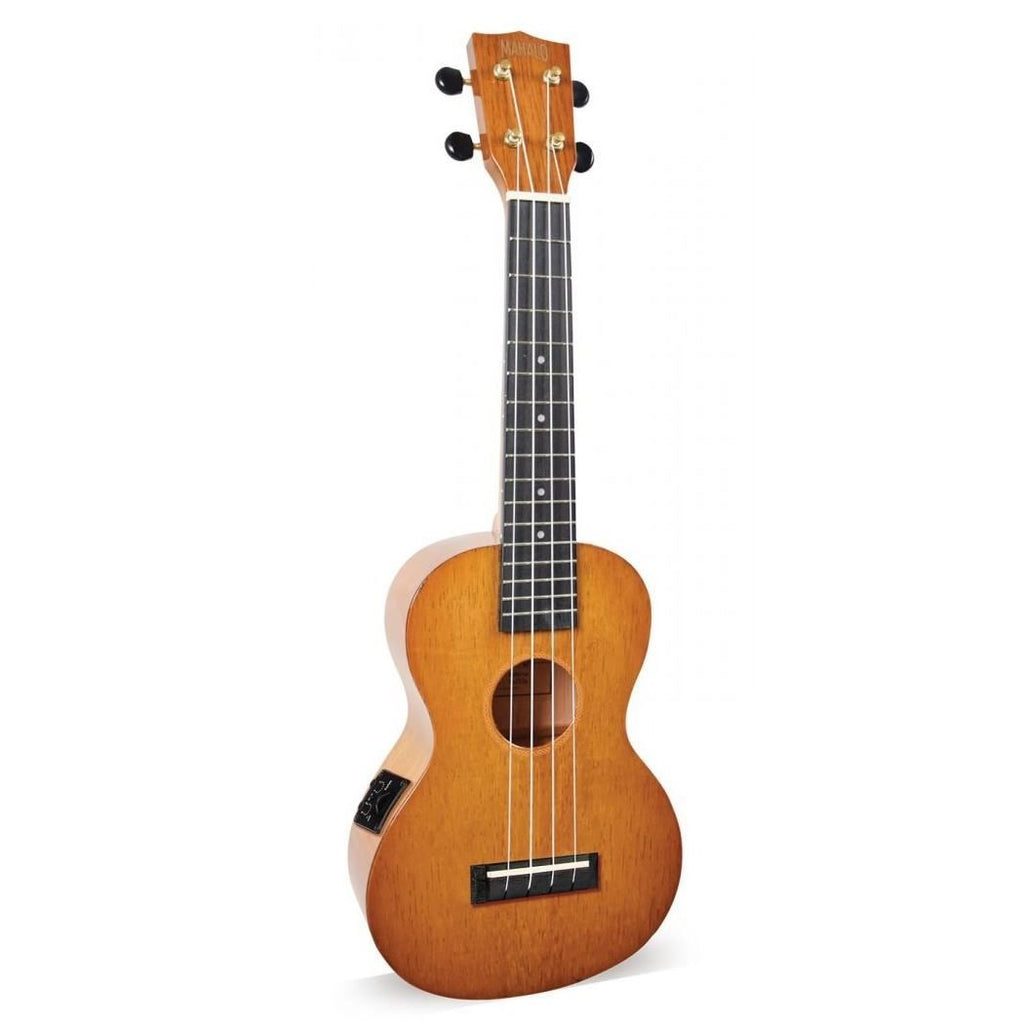 Mahalo Hano Series Concert Ukulele with Pickup - Vintage Natural