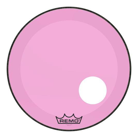 Remo Colortone Powerstroke 3 22in Bass Drumhead with Porthole in Pink