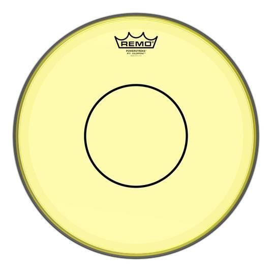 REMO 14 INCH POWERSTROKE 77 YELLOW COLORTONE WITH TOP DOT