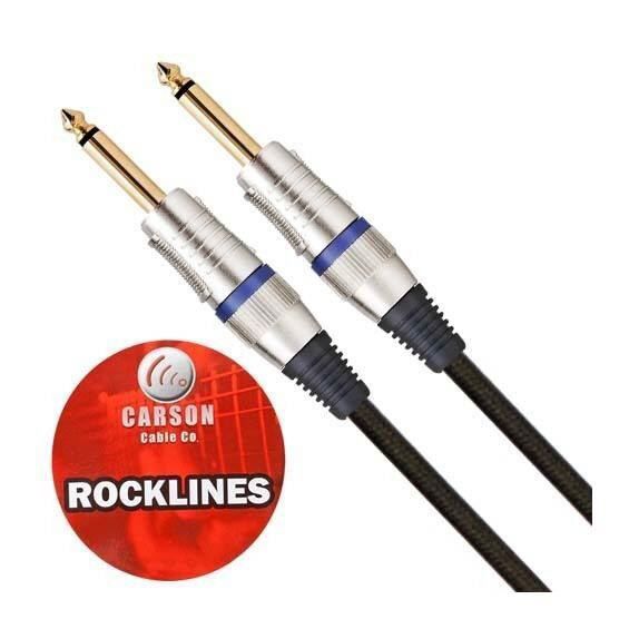 Carson Rocklines ROK10BK Noiseless Braided Guitar Lead - 10 Feet