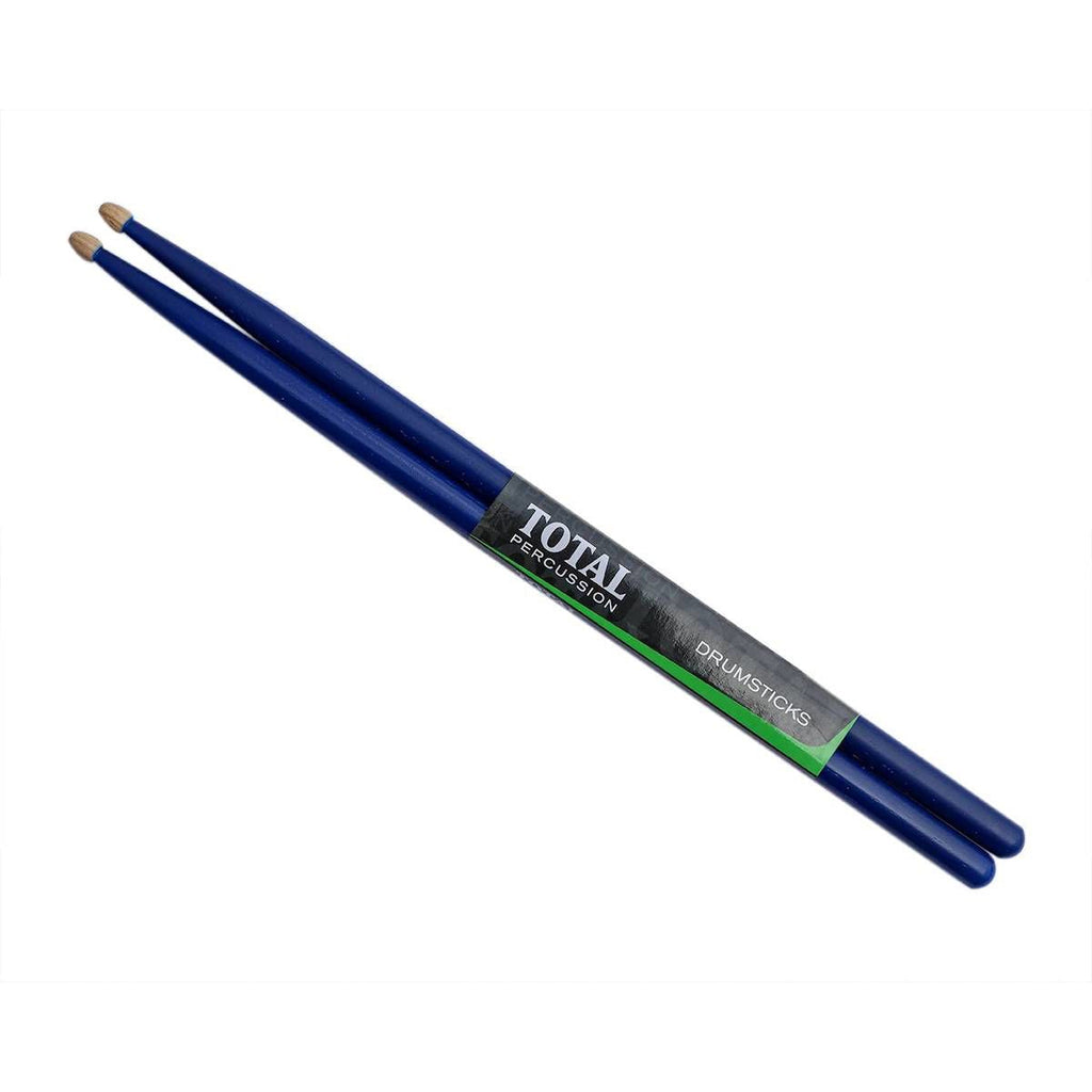 Total Percussion 5A Wood Tip Drumsticks in Blue