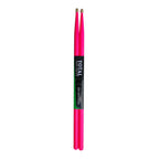 Total Percussion 5A Wood Tip Drumsticks in Fluro Pink