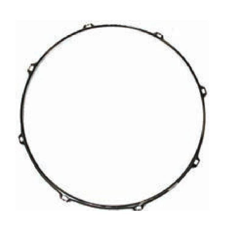 Chrome DXP TDH148S 14-inch 8-lug snare drum side hoop, drum hardware accessory with metallic finish.