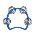Blue Mano Percussion TMP26BL 3-inch Junior Tambourine with metal jingles, hand percussion instrument for kids or beginners.