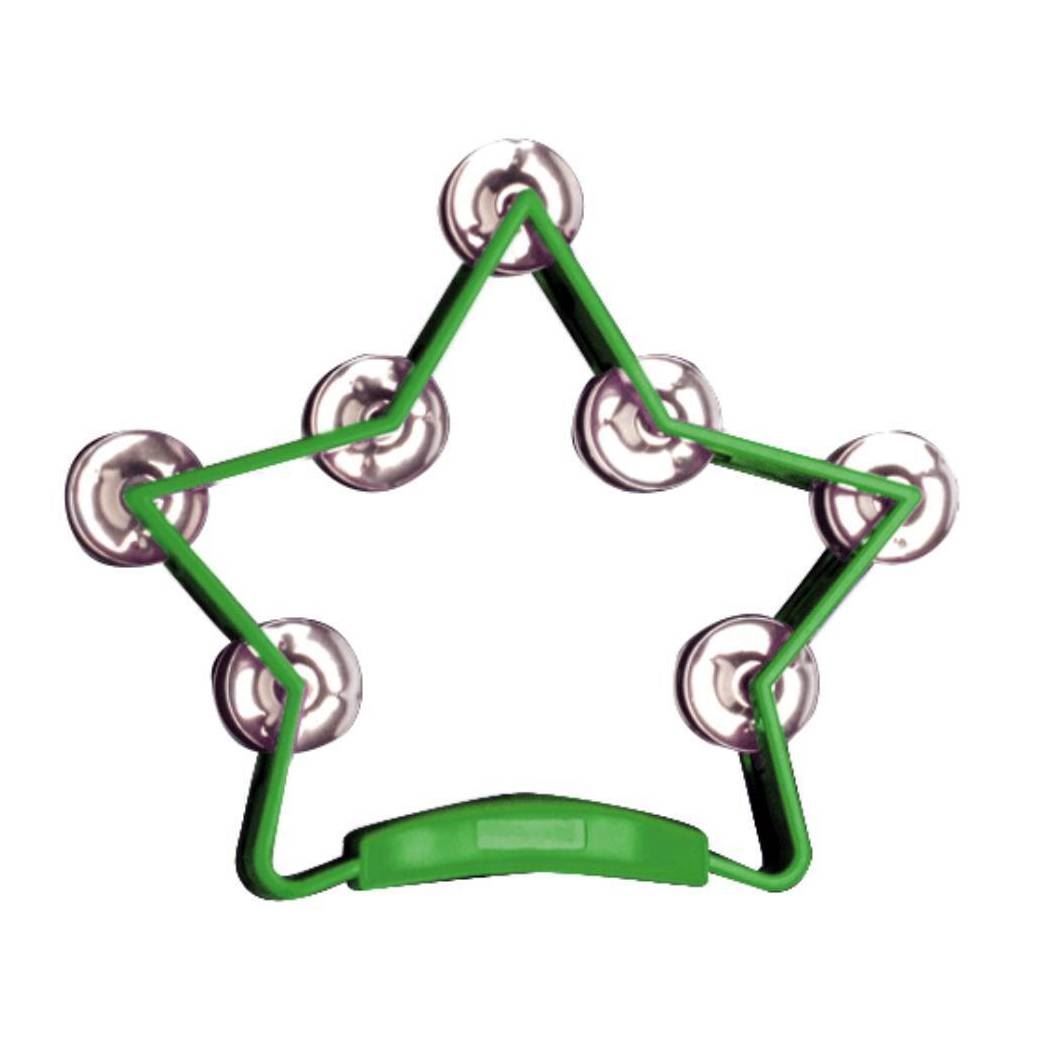Mano Percussion TMP50G Star Shaped Tambourine Green