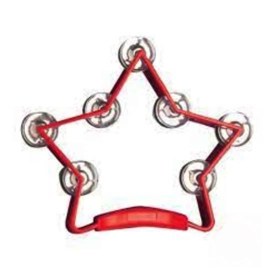 Mano Percussion TMP50R Star Shaped Tambourine Red