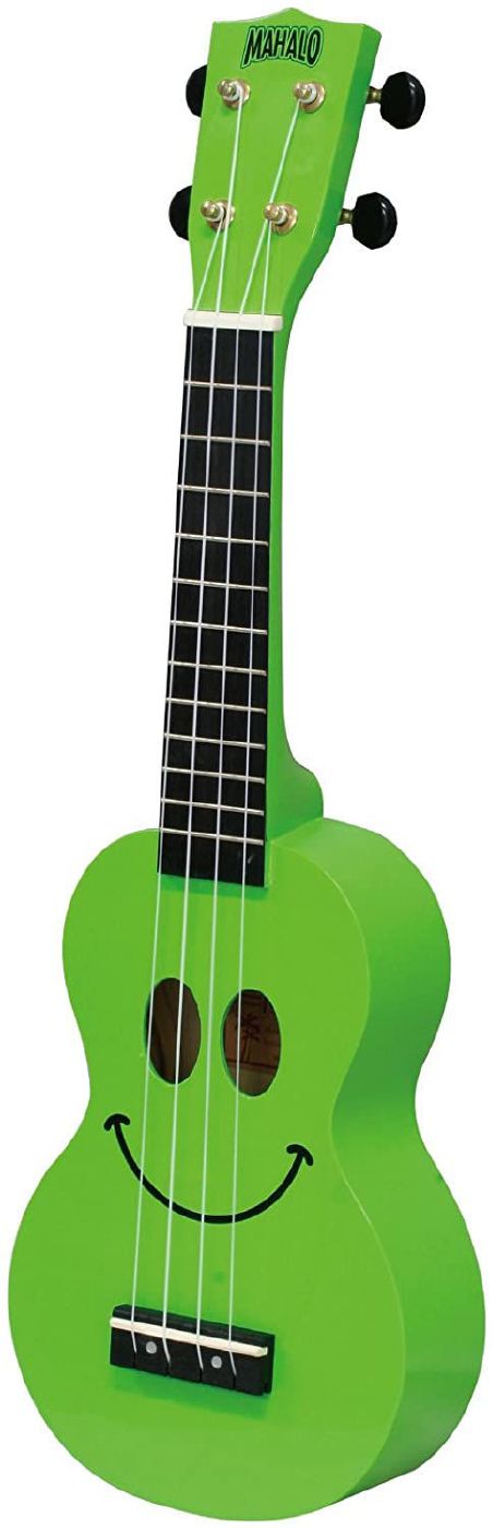 Mahalo Art Series Smiley Face Ukulele - Green