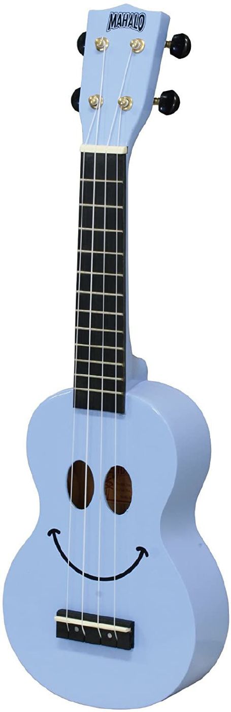 Mahalo Art Series Smiley Face Ukulele - Light Blue