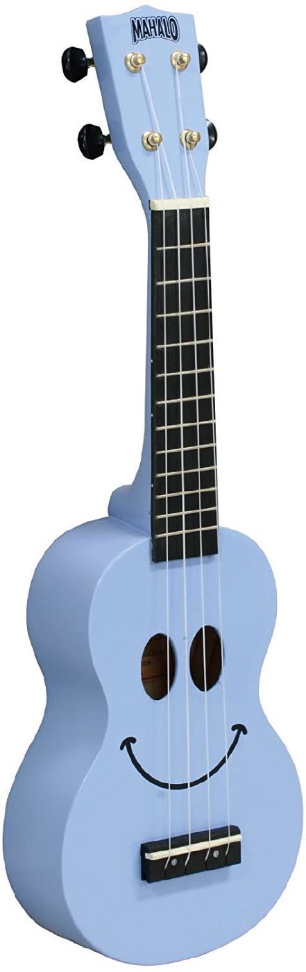 Mahalo Art Series Smiley Face Ukulele - Light Blue