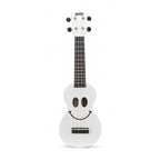 Mahalo U60SMWT Art Series Smiley Face Soprano Ukulele in White
