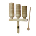 Mano Percussion UE785 Triple Guiro Wood Tone Block