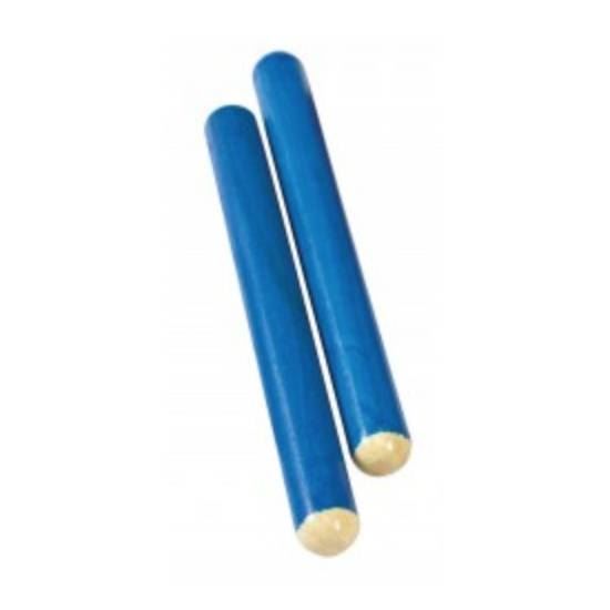 Mano Percussion UE787BL 7inch Coloured Hardwood Claves - Blue