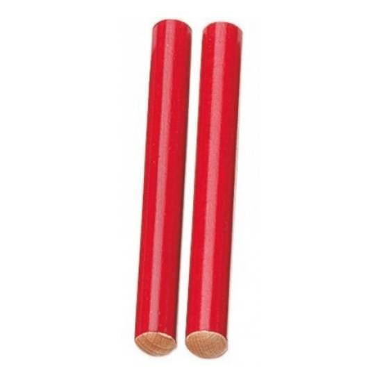 Mano Percussion UE787RD 7inch Coloured Hardwood Claves - Red