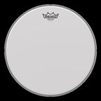 Remo Ambassador Vintage Coated 12-inch drumhead for drum sets, showing the textured coated surface and branding.