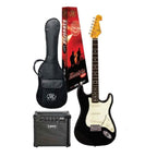 SX Essex & Laney Electric Guitar Pack in Black (VES62B Electric Guitar & Laney Amp)