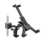 Xtreme AP30 Pro-Mount tablet and smartphone holder attached to a stand, showcasing adjustable bracket for devices.