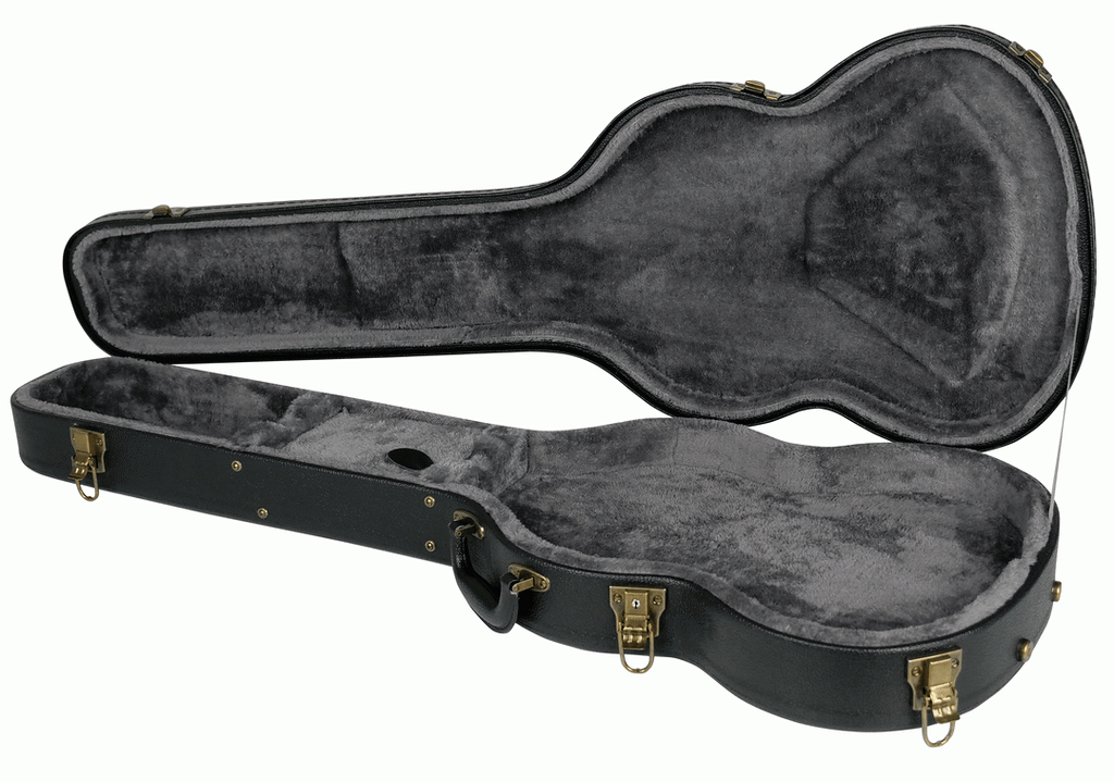 Armour APCSG Premium SG style electric guitar hardcase showing padded exterior and sturdy handle for protection and portability.