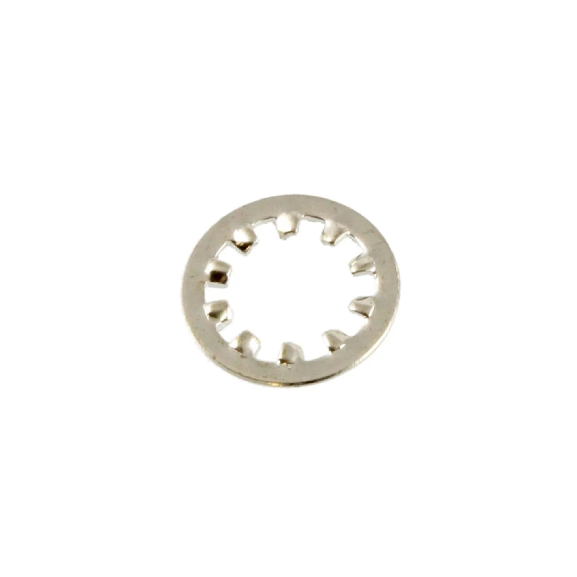 Allparts USA star washers for guitar parts, showing close-up of metallic washers with star-shaped edges for secure fitting.