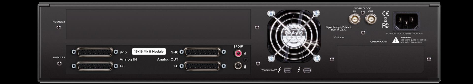 Apogee Symphony MKII Audio Interface Thunderbolt Chassis with 16 Analog In and 16 Analog Out - Multi-Channel