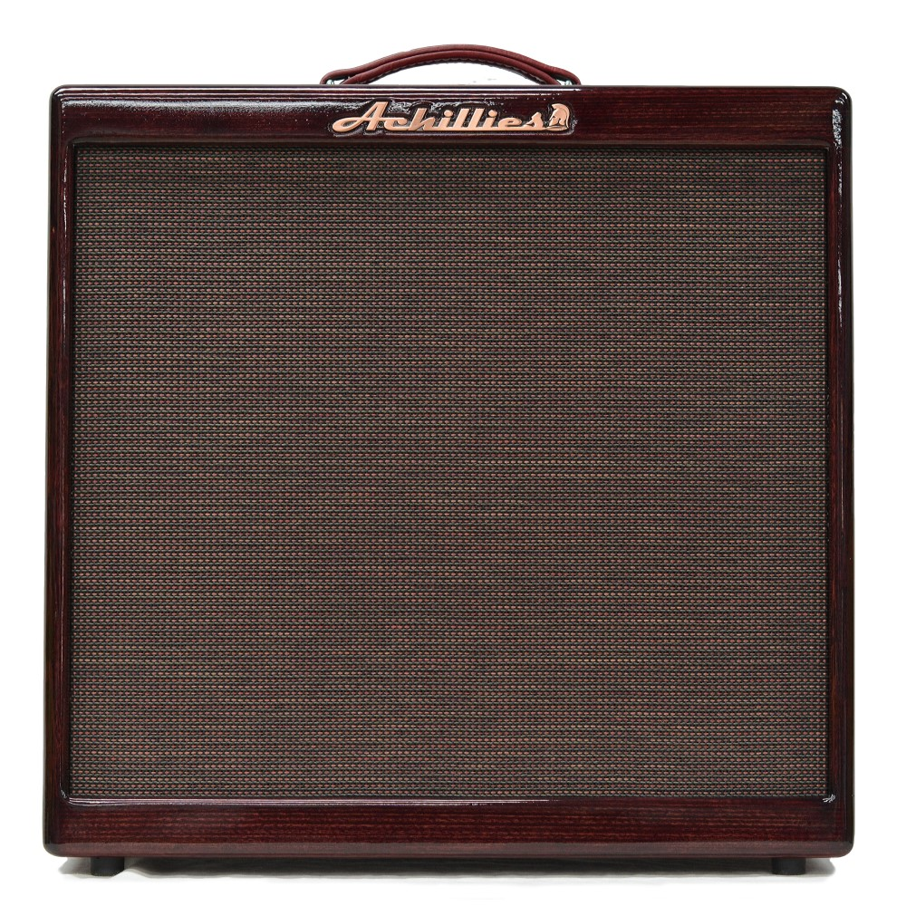 Achillies Apollo B45 4x10 45W Tube Guitar Combo Amplifier with Jensen P10Qs - Victorian Oak Rossana Red