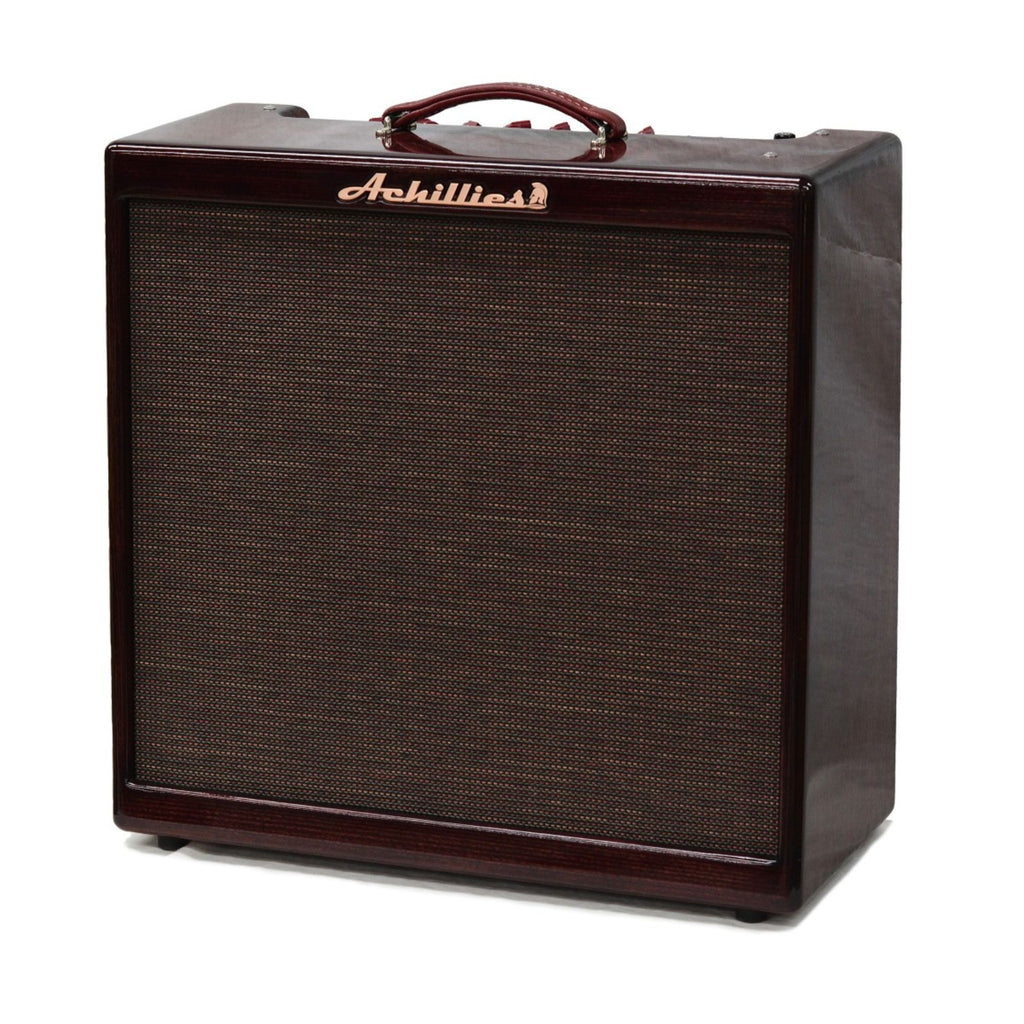 Achillies Apollo B45 4x10 45W Tube Guitar Combo Amplifier with Jensen P10Qs - Victorian Oak Rossana Red