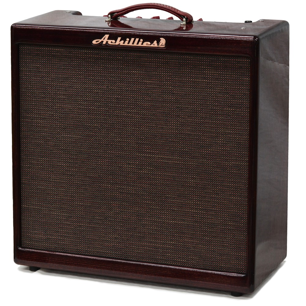 Achillies Apollo B45 4x10 45W Tube Guitar Combo Amplifier with Jensen P10Qs - Victorian Oak Rossana Red