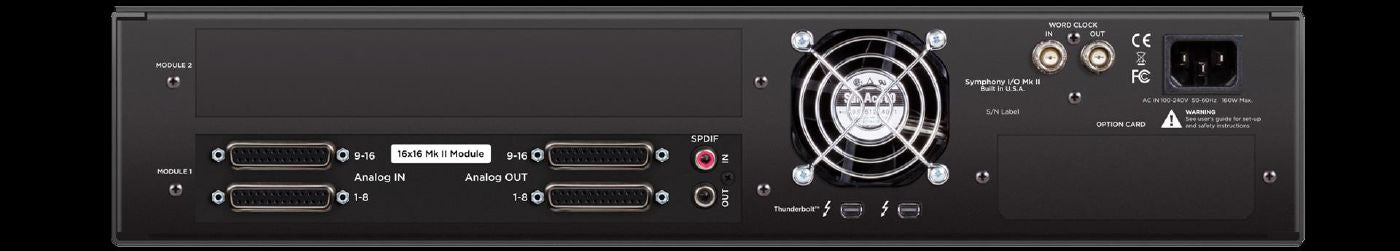 Apogee Symphony MKII Audio Interface Thunderbolt Chassis with 16 Analog In and 16 Analog Out - Multi-Channel