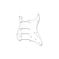 Allparts Stratocaster HSS Pickguard - 3-Ply White