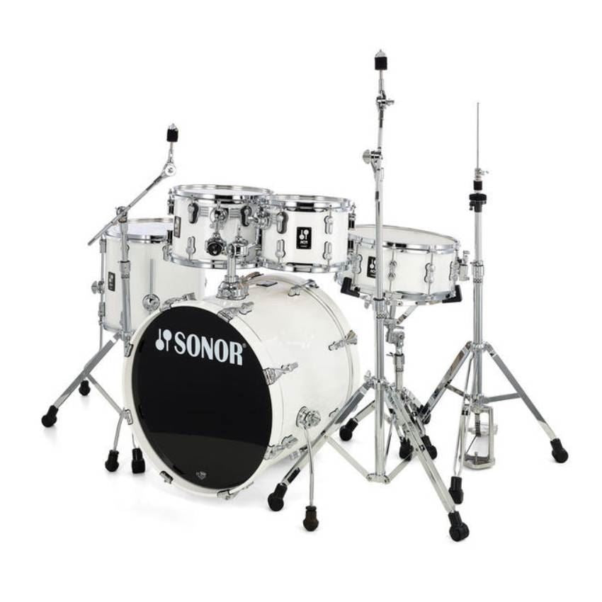 Sonor AQ1 Studio Series 5-Piece Drum Set in Piano White with Hardware