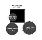 Sonor AQ2 Martini Series 4-Piece Drum Shell Pack - Transparent Black