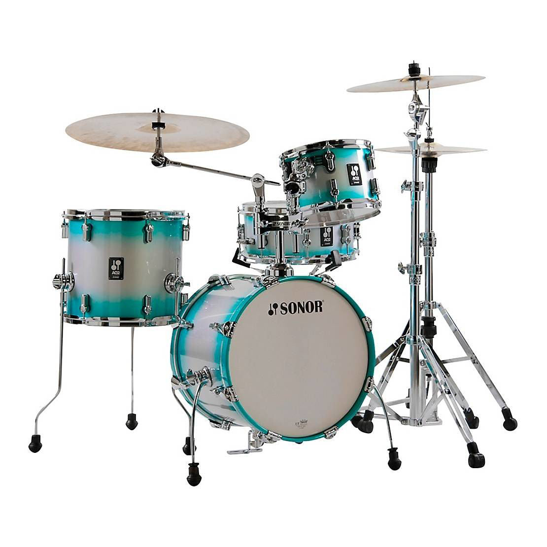 Sonor AQ2 Safari Series 4-Piece Drum Shell Pack - Aqua Sunburst