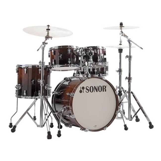 Sonor AQ2 Stage Series 5-Piece Drum Set in Brown Fade with Hardware