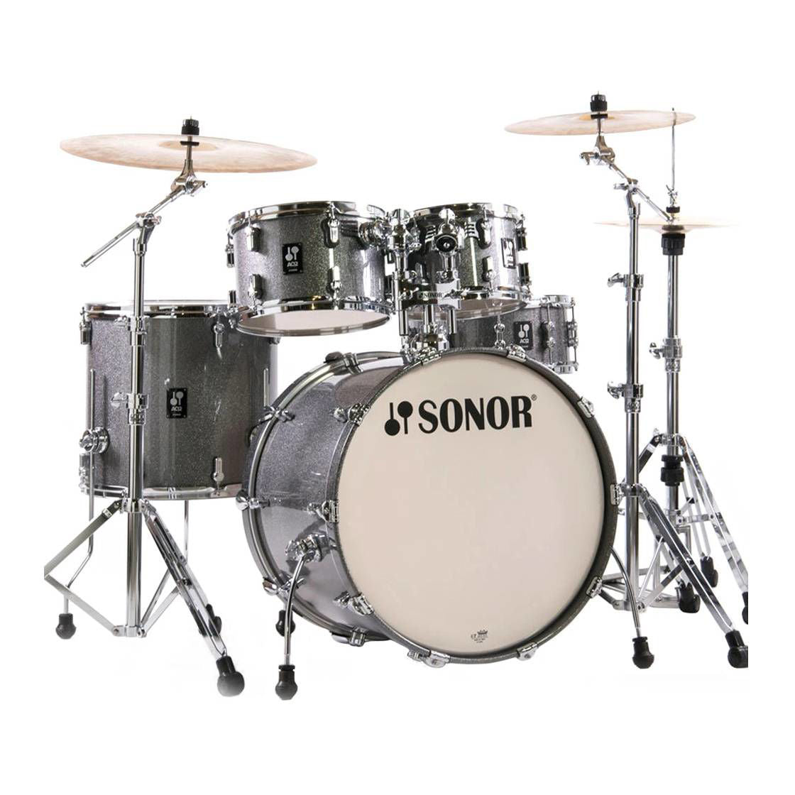 Sonor AQ2 Stage Series 5-Piece Drum Kit with 4000 Series Hardware - Titanium Quartz