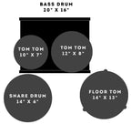 Sonor AQ2 Studio Series 5-Piece Drum Kit with 4000 Series Hardware - Transparent Black