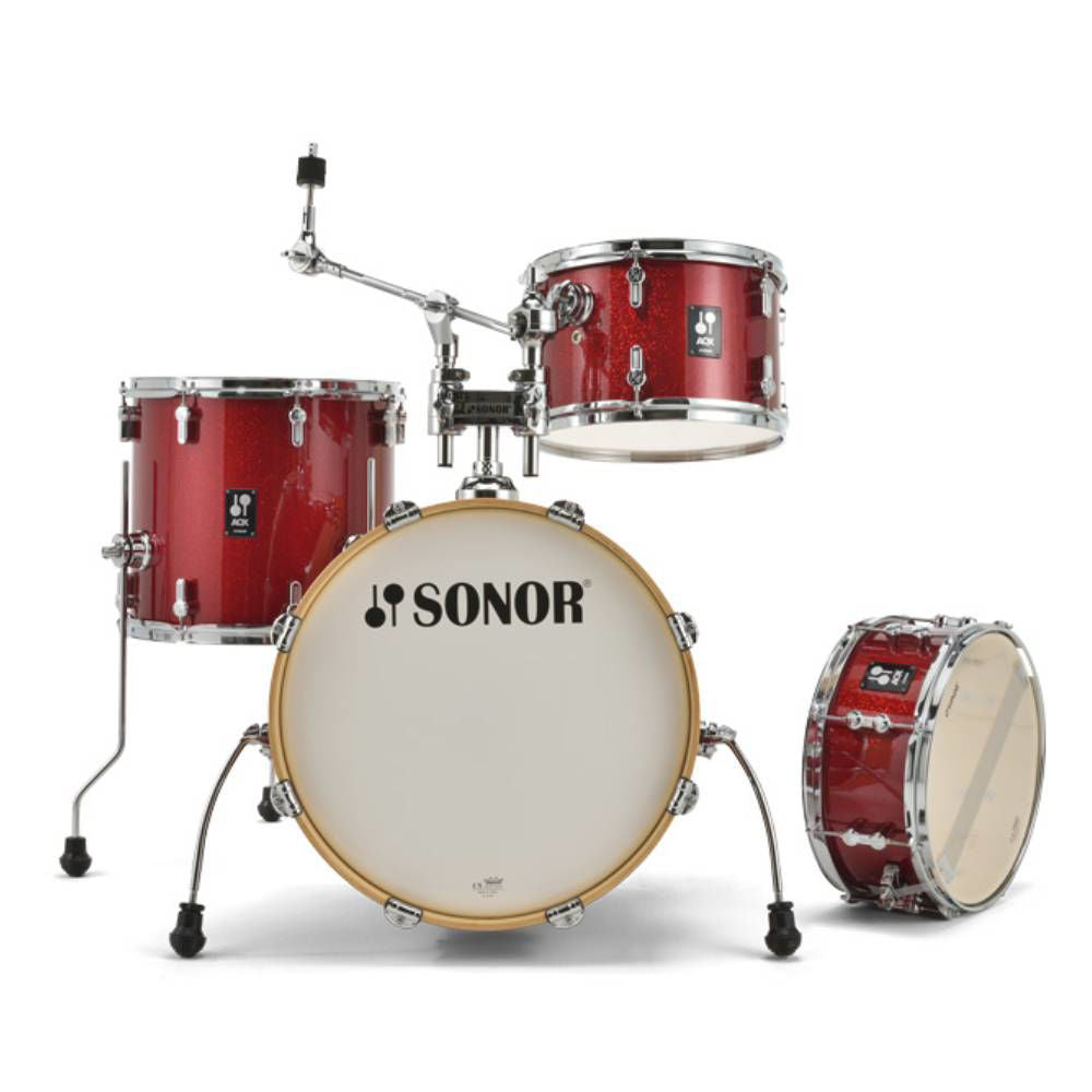 Sonor AQX Jazz 4-Piece Shell Pack Drum Kit in Red Moon Sparkle