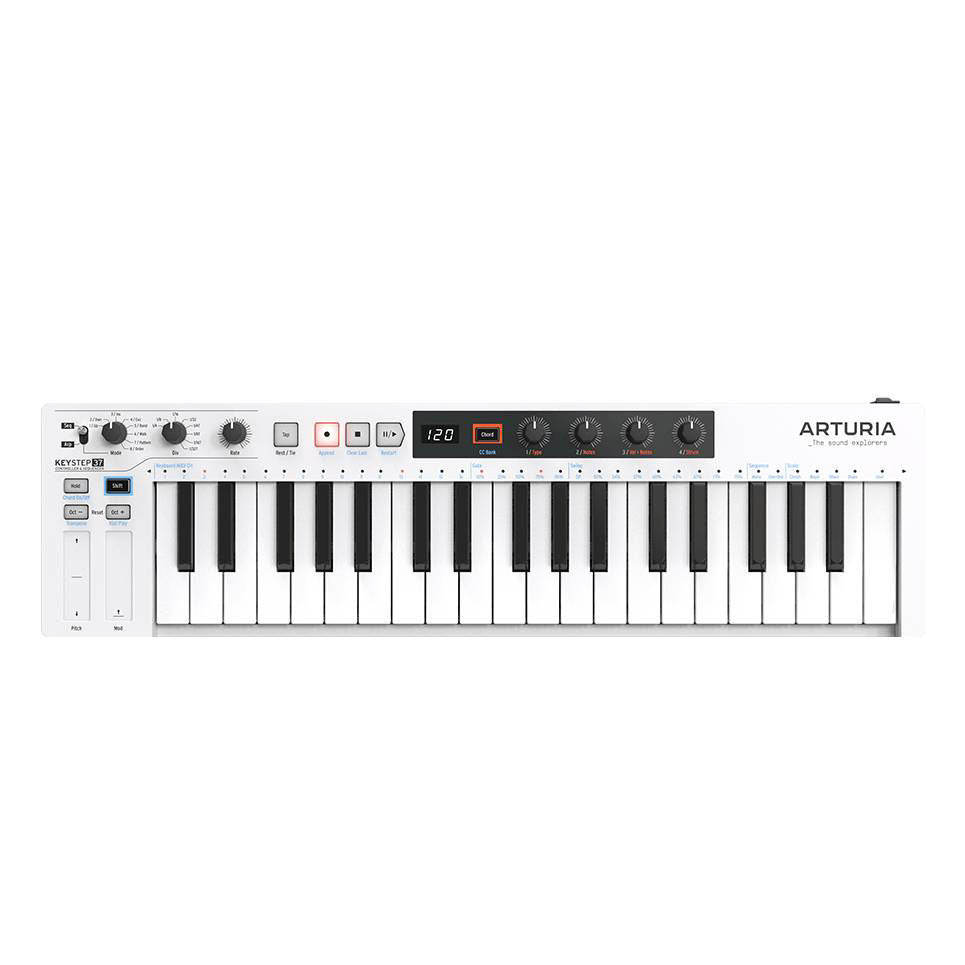 Arturia Keystep 37 Polyphonic Step Sequencer & Keyboard Controller - White